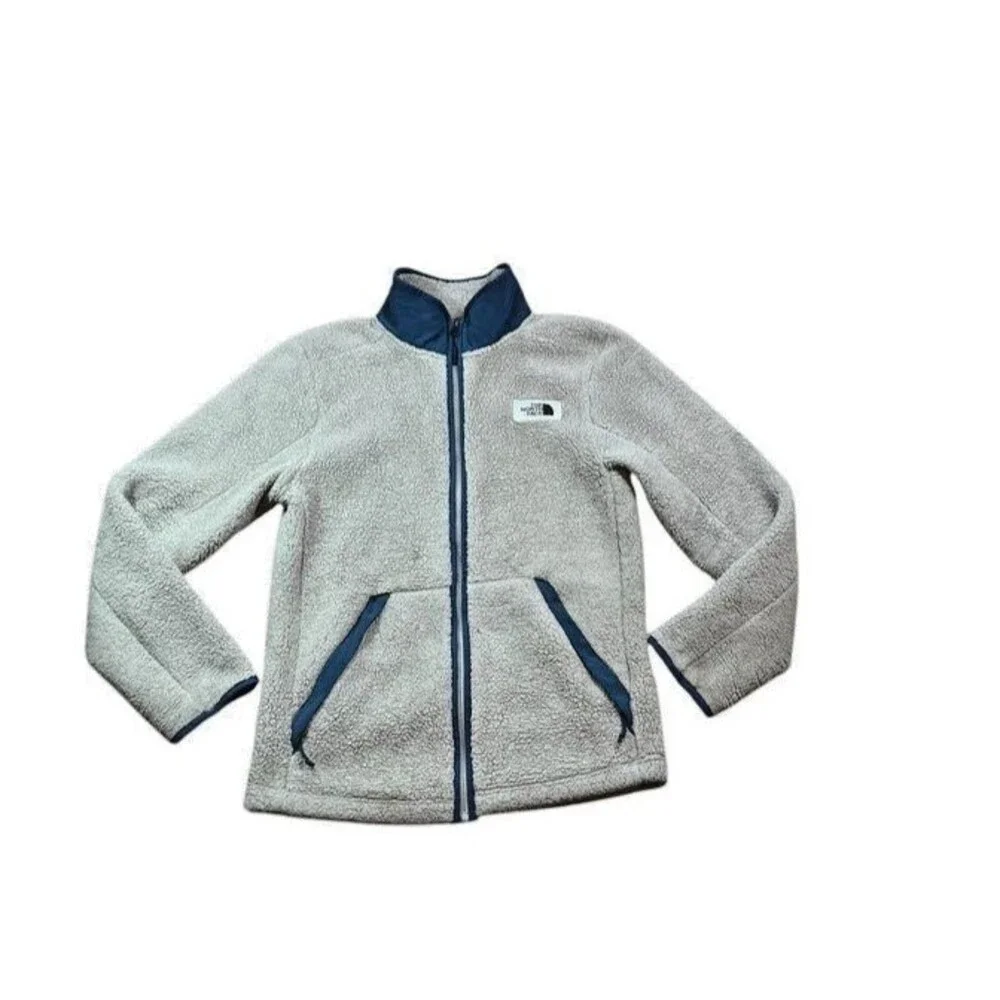 The North Face Campshire Mens Size Small Sherpa Fleece Zip Up Jacket Deep Pile